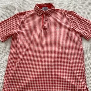 Coral Gingham Southern Tide Polo